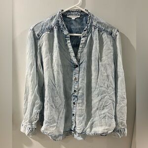Jane and Delancey Light Blue Button-Up Blouse, size small